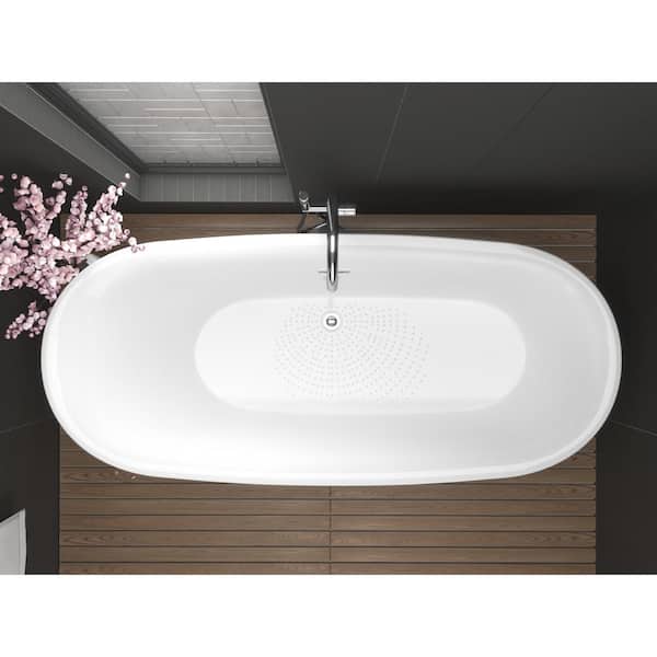 ANZZI Ami Series 67 in. x 30 in. Flat Bottom Acrylic