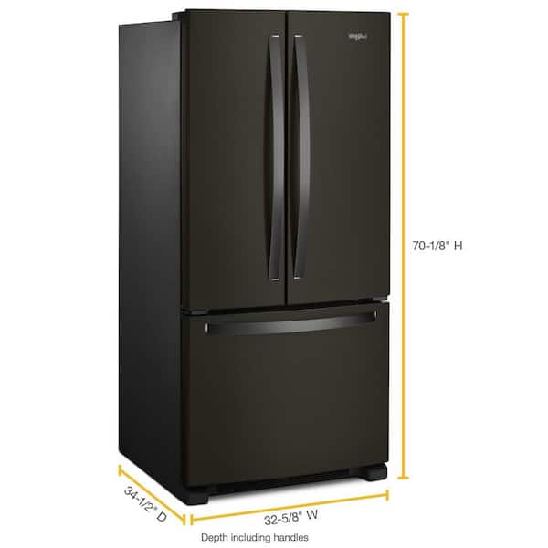 Whirlpool French Door Fridge (WRFF5333PV) - Black Stainless Whirlpool French Door Fridge (WRFF5333PV) - Black Stainless