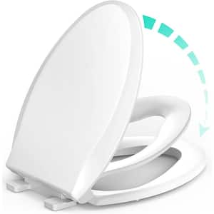 Slow Close Children's Elongated Closed Front Toilet Seat in White
