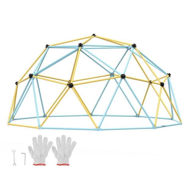 SKYSHALO Climbing Dome, Jungle Gym Supports 750 lbs. and Easy Assembly, 12 ft. Geometric Dome Climber Play Center