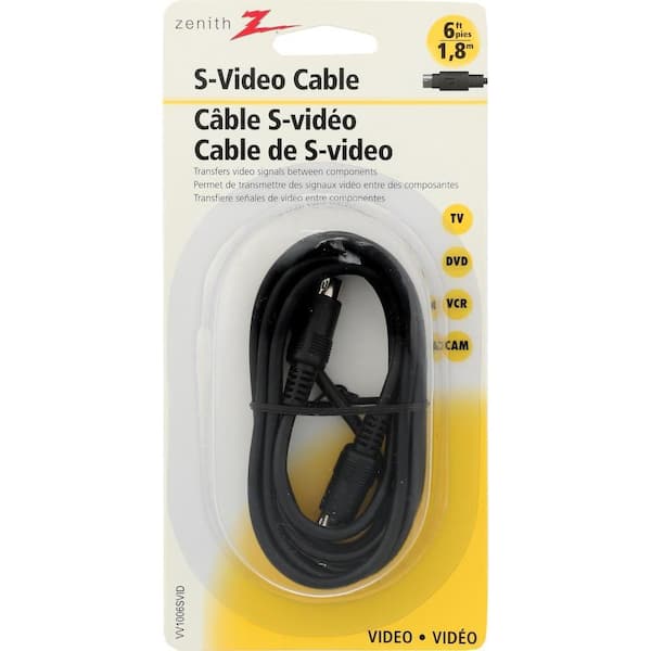 Zenith 6 ft. S-Video Cable, Black