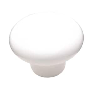 Allison Value 1-1/2 in (38 mm) Diameter White Round Cabinet Knob