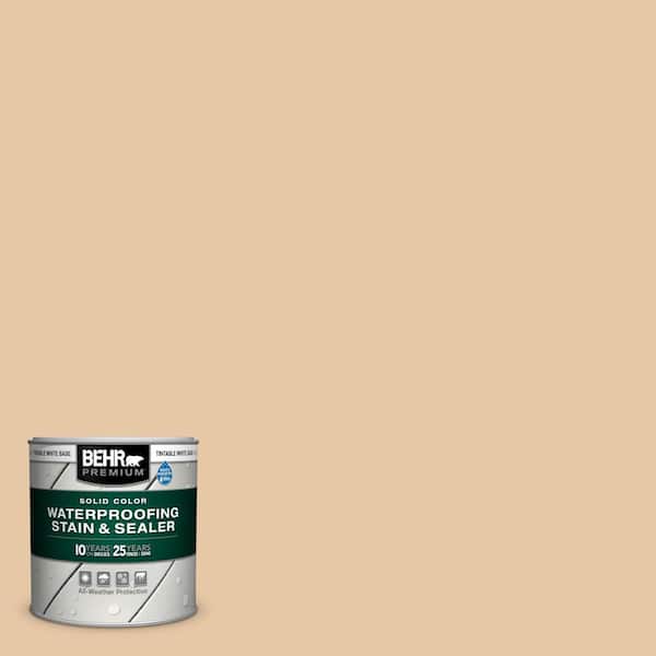 BEHR PREMIUM 8 oz. #SC-133 Yellow Cream Solid Color Waterproofing Exterior Wood Stain and Sealer Sample