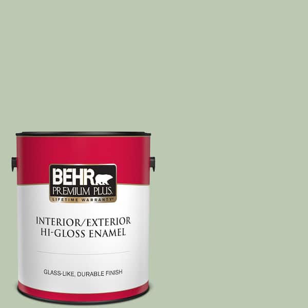 BEHR PREMIUM PLUS 1 gal. #440E-3 Topiary Tint Hi-Gloss Enamel Interior/Exterior Paint