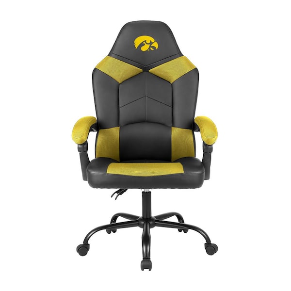 IMPERIAL University of Iowa Black Polyurethane Oversized Office Chair with Reclining Back