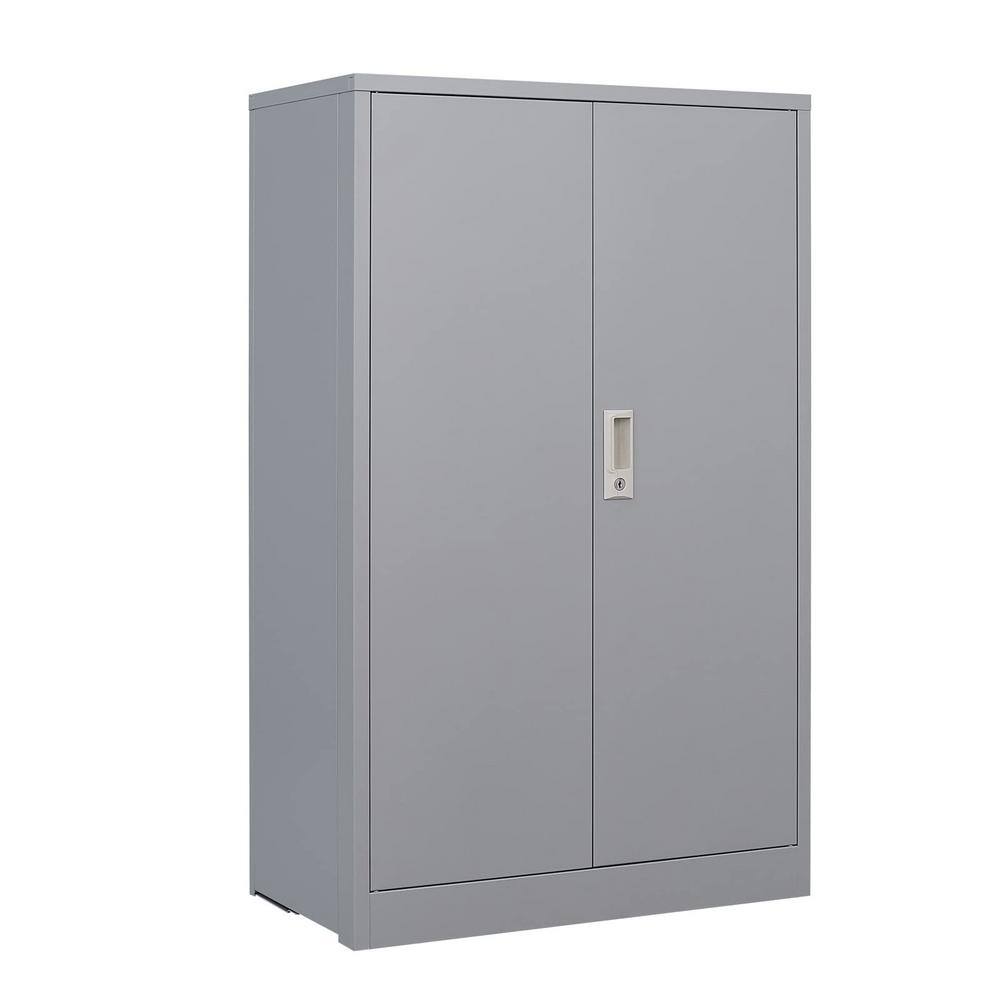 Tenleaf Gray Metal File with Locking Doors and Adjustable Shelf SXB4758445 The Home Depot