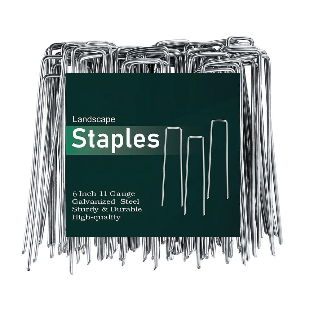 6 in. 500 Pack Galvanized Landscape Staples 11 Gauge Garden Stakes Fabric Pins for Weed Barrier SOD price history on PriceWatchPro