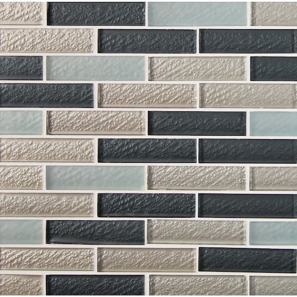 MSI Cielo Brick 12 in. x 12 in. x 8mm Glossy Glass Mesh-Mounted Mosaic Wall Tile (10 sq. ft./Case)