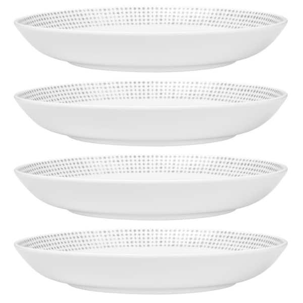 Noritake Grey Hammock 9.75 in., 29 fl. oz. (Grey) Porcelain Dinner Bowls, (Set of 4)