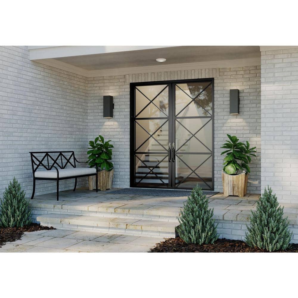 Progress Lighting 18" Black Porcelain Outdoor Wall Sconce