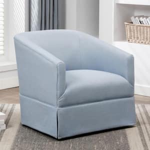 Elm Sky blue Fabric Arm Chair (Set of 1)