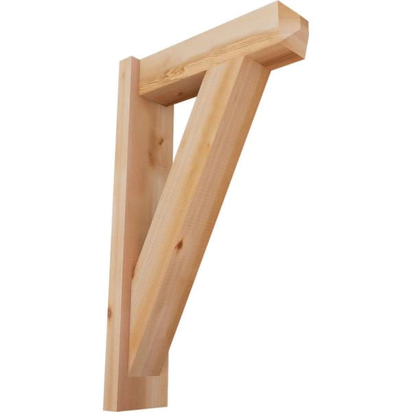 Ekena Millwork 6 in. x 30 in. x 18 in. Western Red Cedar Traditional Craftsman Smooth Outlooker