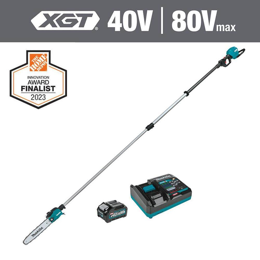 Makita XGT 40V max Brushless Cordless 10 in. Telescoping Pole Saw Kit, 13 ft. Length (4.0Ah)