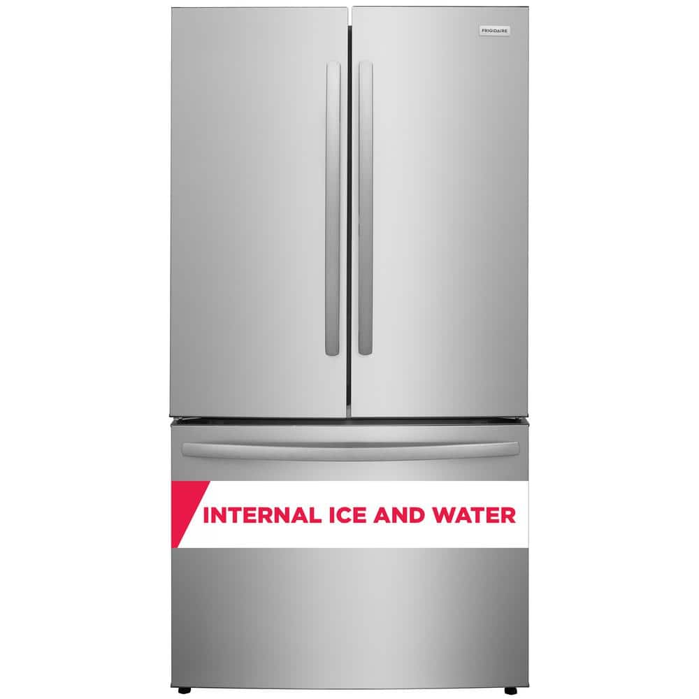 36 in 28.8 cu. ft. Standard Depth French Door Refrigerator in Smudge-Proof Stainless Steel with Internal Water Dispenser -  Frigidaire, FRFN2813AF