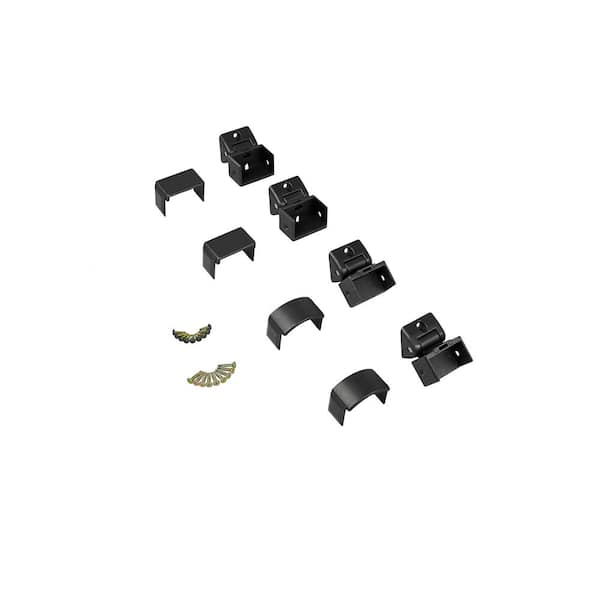 C10 - C80 Stair Swivel Mount Black Fine Texture Aluminum Per Pack Specialty Mounts for Stair Railing Kit (4-Pieces)