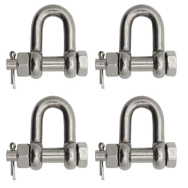 Extreme Max BoatTector Stainless Steel Bolt-Type Chain Shackle - 5/16", 4-Pack