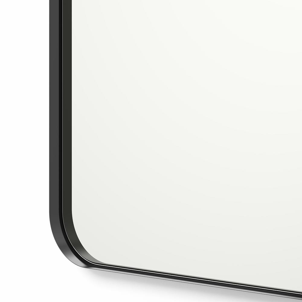 24" x 36" Black Metal Framed Vanity Mirror