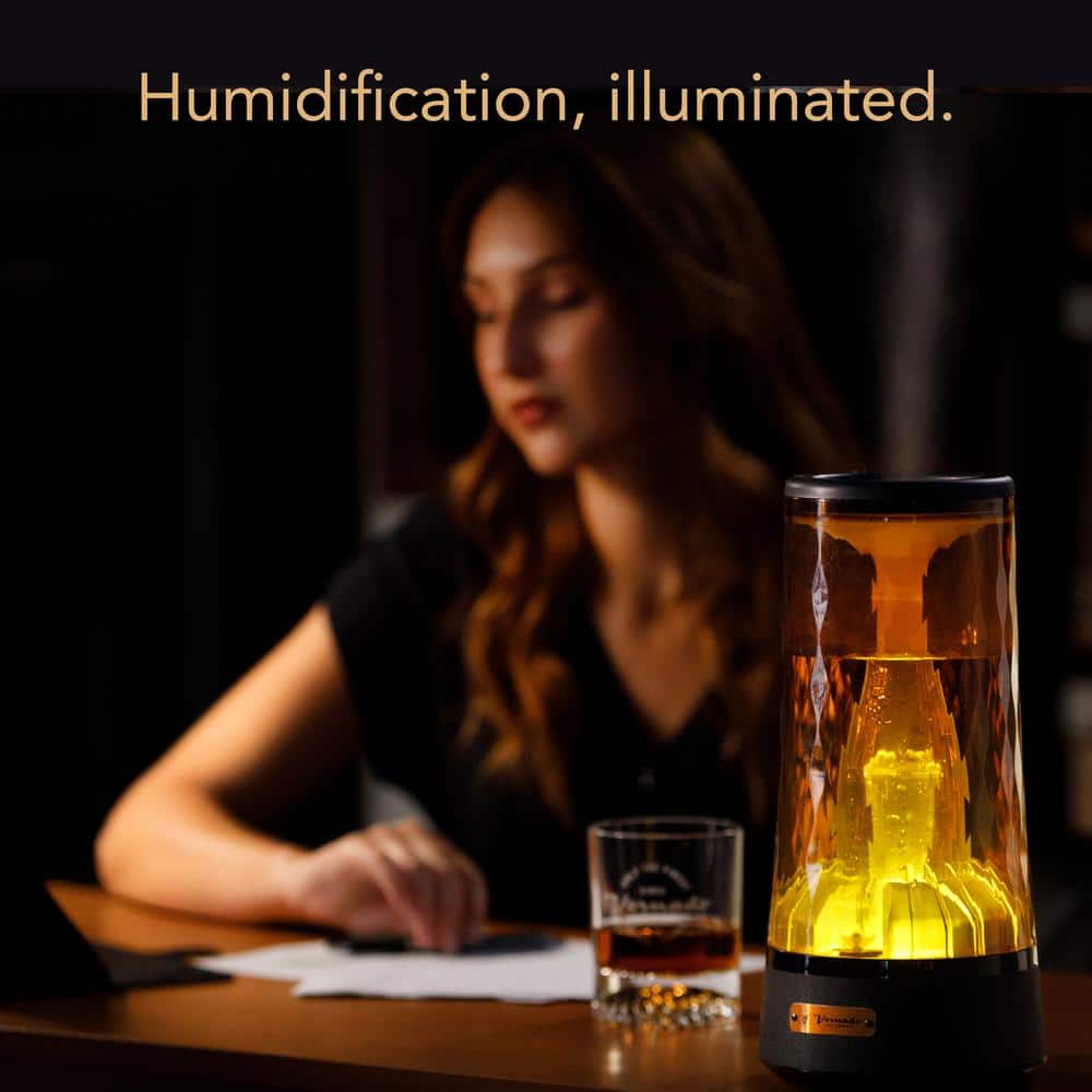 Lucerna Black and Amber Ultrasonic Humidifier with Ambient Light