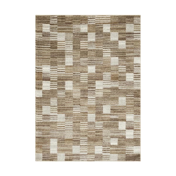 Home Decorators Collection Pernette Beige 5 ft. 3 in. x 7 ft. Geometric Area Rug