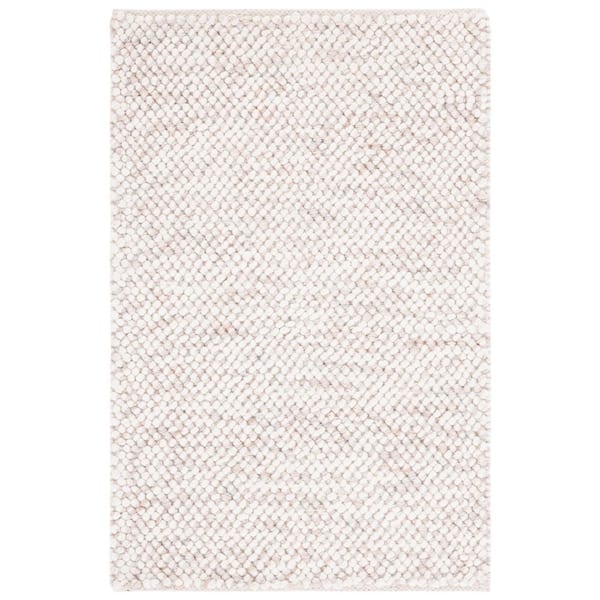 Natura 2 ft. x 3 ft. Beige/Ivory Uniform Marle Area Rug