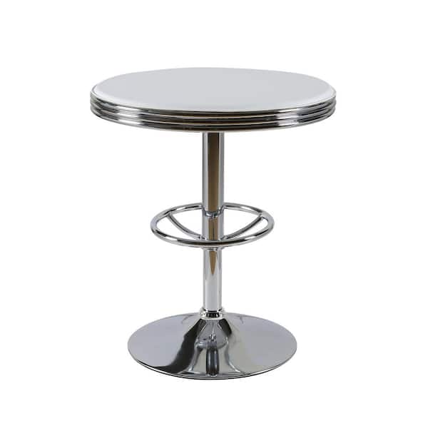 Best Master Furniture William White Adjustable Bar Table
