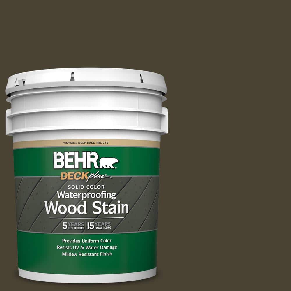 5 gal. #PPU5-01 Espresso Beans Solid Color Waterproofing Exterior Wood Stai