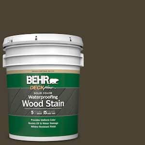 5 gal. #PPU5-01 Espresso Beans Solid Color Waterproofing Exterior Wood Stain