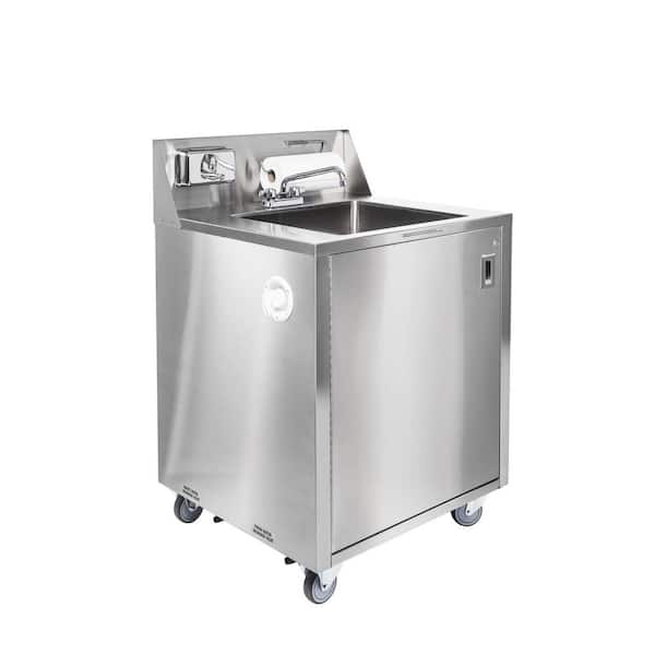 Ancaster Food Equipment 32 in. x 29.25 in. Stainless Steel Single Basin Portable Sink Hand Wash Station Sink