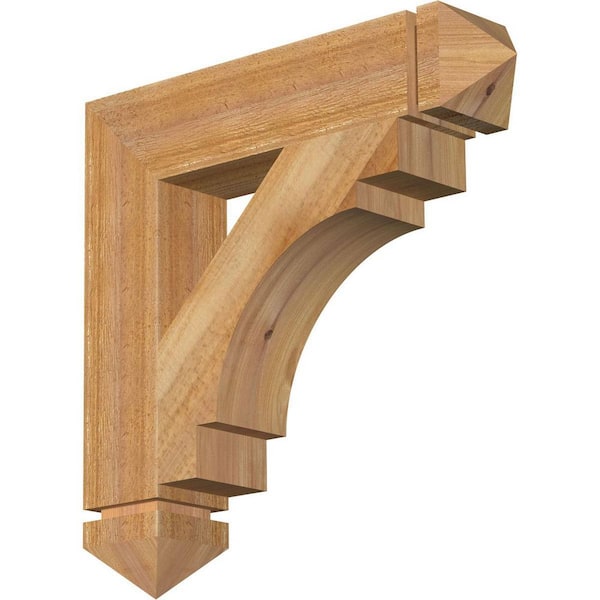 Ekena Millwork 4 in. x 20 in. x 20 in. Western Red Cedar Merced Arts and Crafts Rough Sawn