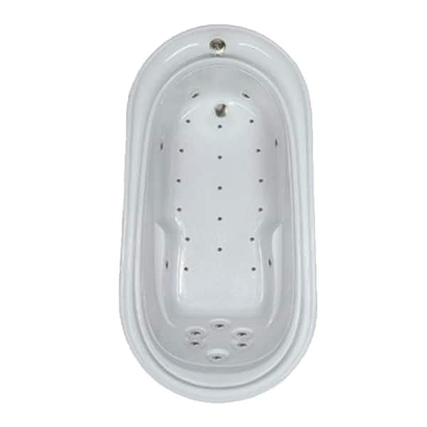 Premier 73 in. Acrylic Oval Drop-in Whirlpool Bath Bathtub in White Premier 73 in. Acrylic Oval Drop-in Whirlpool Bath Bathtub in White