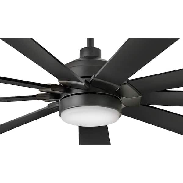 HINKLEY - Turbine 60.0 in. Indoor/Outdoor Integrated LED Matte Black Ceiling Fan with Remote Control