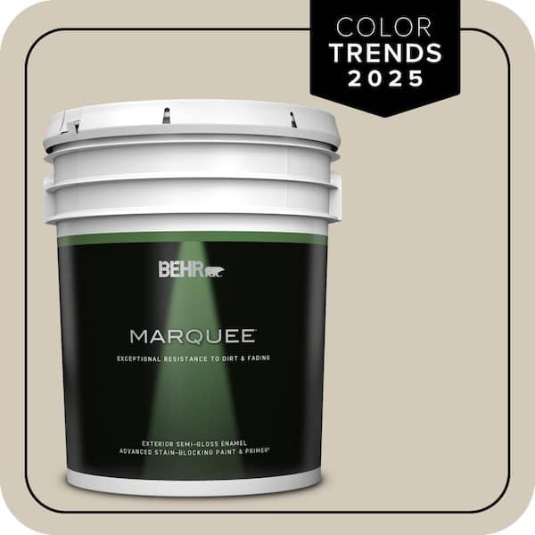 BEHR MARQUEE 5 gal. Designer Collection #DC-010 Even Better Beige Semi-Gloss Enamel Exterior Paint & Primer