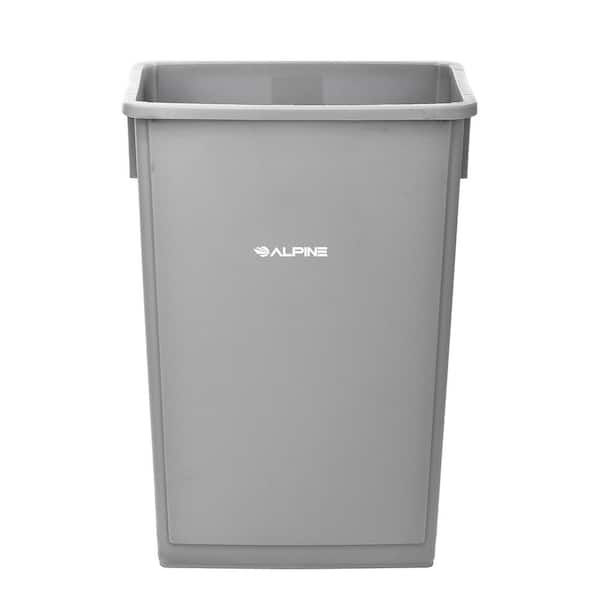 Alpine Industries Polypropylene Commercial Indoor Trash Can with Slotted  Lid