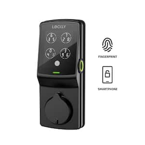 Secure Plus Matte Black Deadbolt Smart Lock with 3D Fingerprint, Hack-proof Keypad, Auto-locking and Mobile App Control