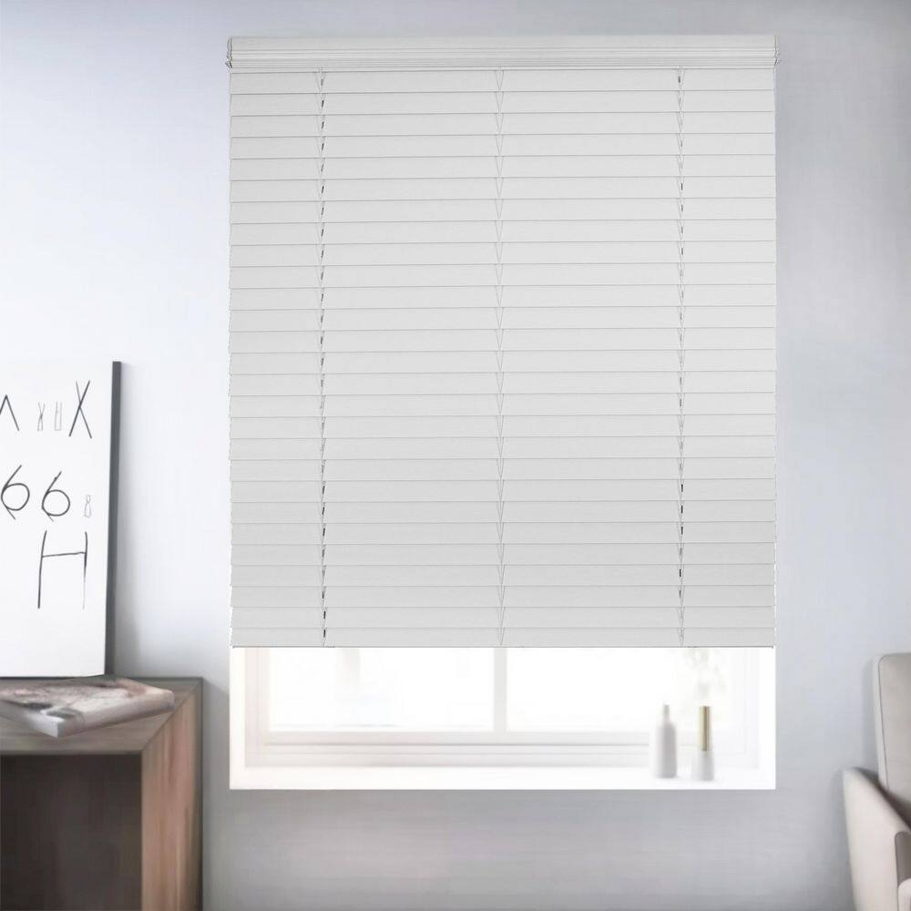 Cordless Bottom-Up Room Darkening Faux Wood Window Blinds with 2.5 in. Slats, 24.75 in. W X 72 in. L White price history on PriceWatchPro