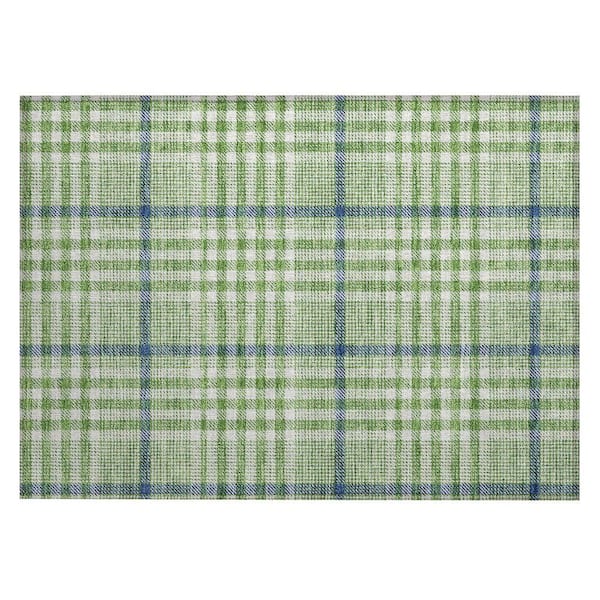 Chantille Machine Washable Indoor/Outdoor Abstract ACN1054 Green 1 ft. 8 in. x 2 ft. 6 in. Area Rug