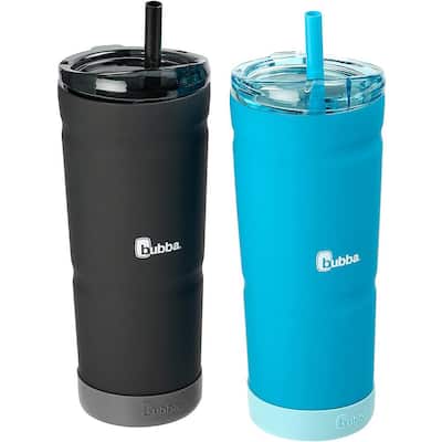 JoyJolt Glass Tumbler Water Bottle with Straws & Silicone Sleeve - Gray  JG10284 - The Home Depot