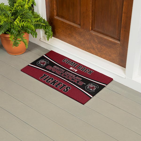 Evergreen University of South Carolina 28 in. x 16 in. PVC "Come Back With Tickets" Trapper Door Mat