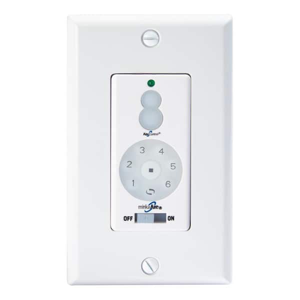Aire-Control 6-Speed 256 Bit Dimmer Fan Control with Wallplate Switch, White