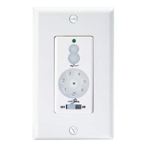 Aire-Control 6-Speed 256 Bit Dimmer Fan Control with Wallplate Switch, White