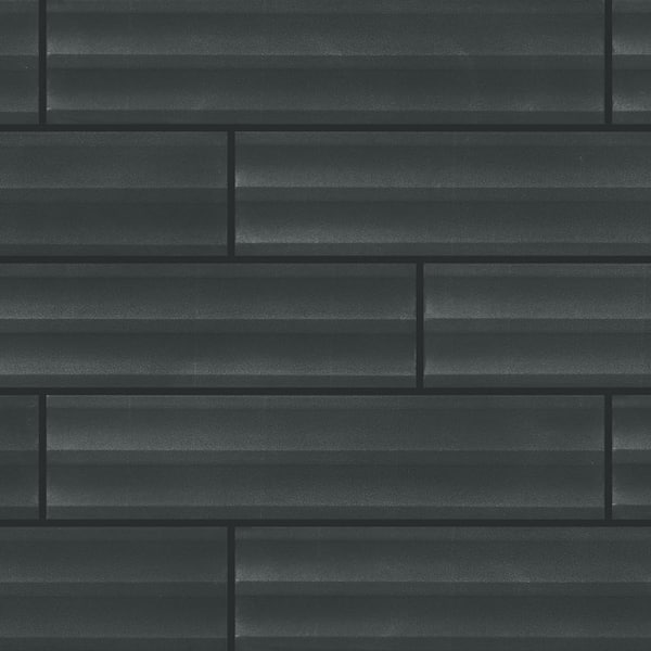 Indoterra Volcanic Ash 2 in. x 9 in. Matte Porcelain Fluted Concrete Look Wall Tile (5.72 sq. ft./case)