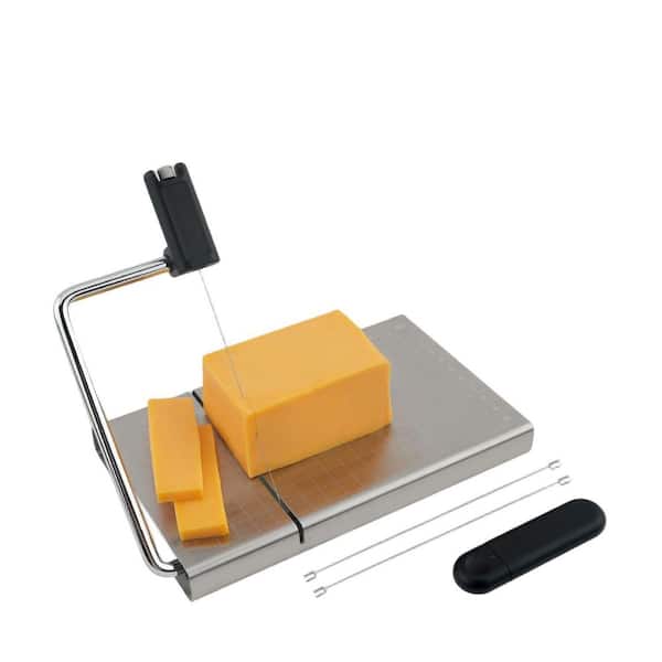 Replaceable Wire Cheese Slicer, Tightness Adjustable Cheese Slicer, Stainless Steel Cheese Cutter for Block Cheese