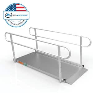 GATEWAY 3G 7 ft. Aluminum Solid Surface Wheelchair Ramp with 2-Line Handrails