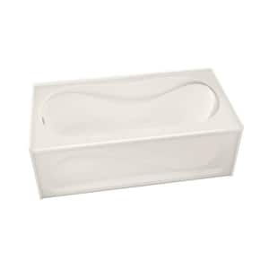 Cocoon 60 in. x 30 in. Acrylic Right Hand Drain Rectangular Apron Front Bathtub in Biscuit