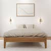 Brown, Wood Frame, Full-Size Platform Bed, Matte Pecan WL130221-187 ...