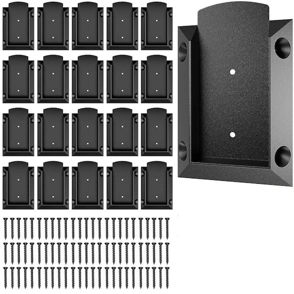 20 PCS Aluminium Deck Railing Brackets Connectors for 2x4 Wood Post to Handrail Connection with 120 Screws Rust-Free