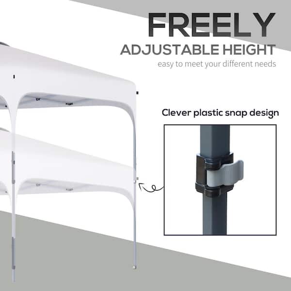 Outsunny 10 ft. x 10 ft. Pop Up White Canopy, Foldable