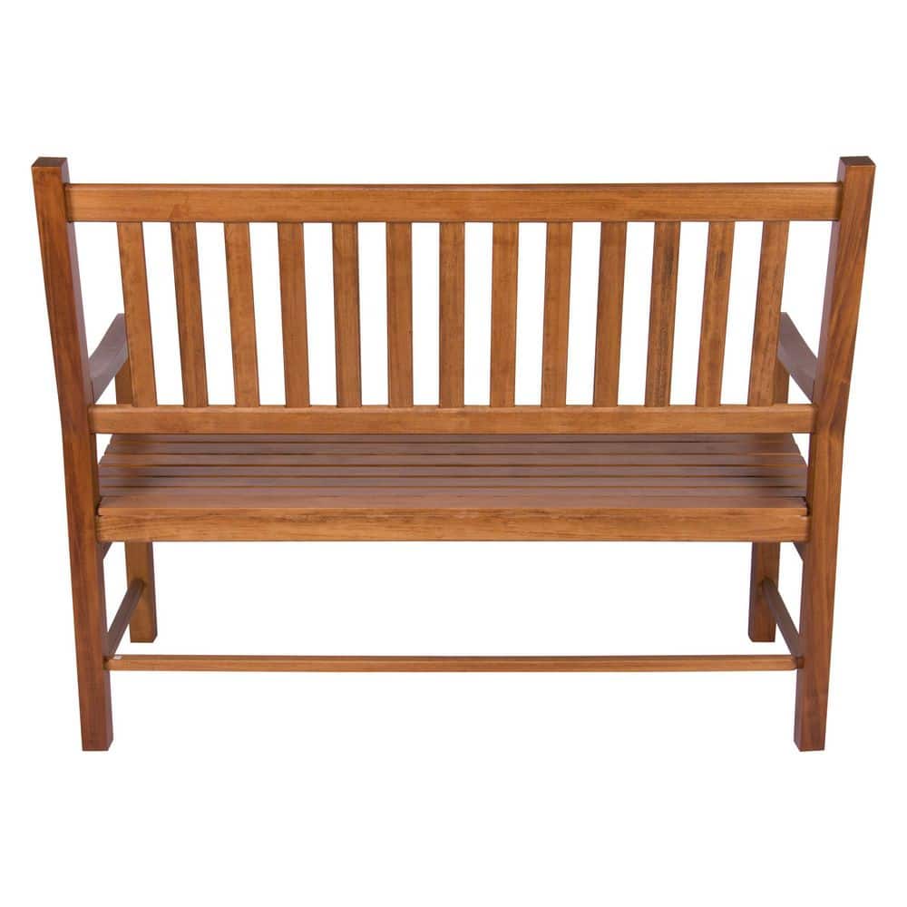 Eden Arched Back Cedar Garden Bench in Oak Finish
