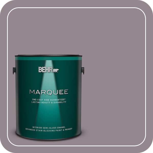 BEHR MARQUEE 1 gal. #MQ1-32 Cinema Screen One-Coat Hide Semi-Gloss Enamel Interior Paint & Primer