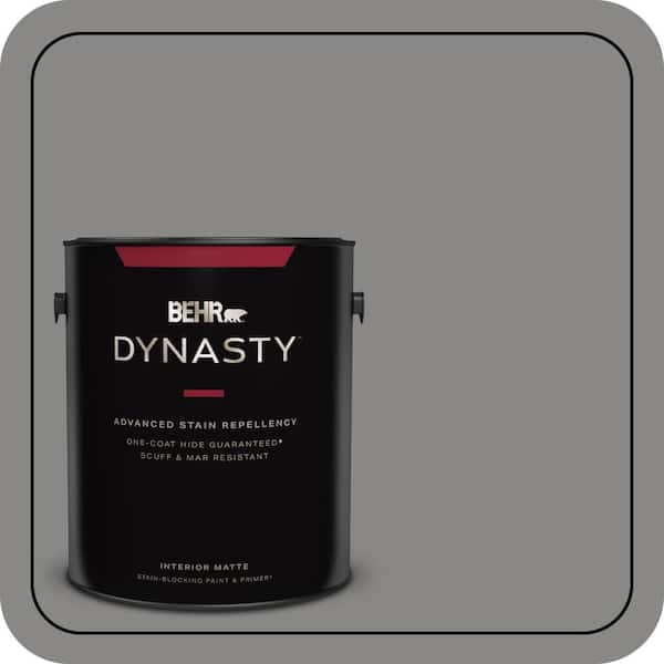 BEHR DYNASTY 1 gal. #PPU26-04 Falcon Gray Matte Interior Stain-Blocking Paint & Primer